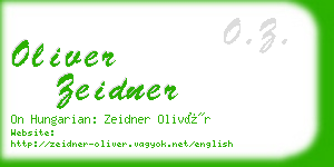 oliver zeidner business card